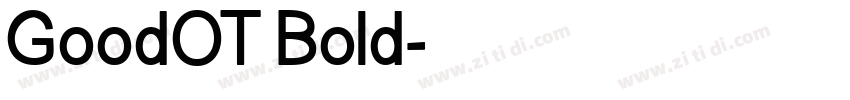 GoodOT Bold字体转换